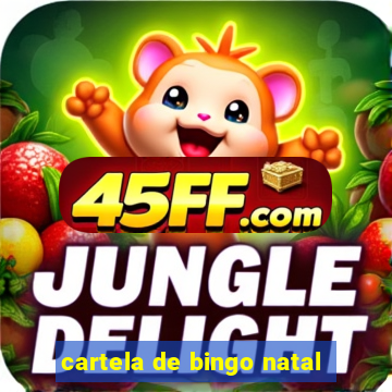 cartela de bingo natal